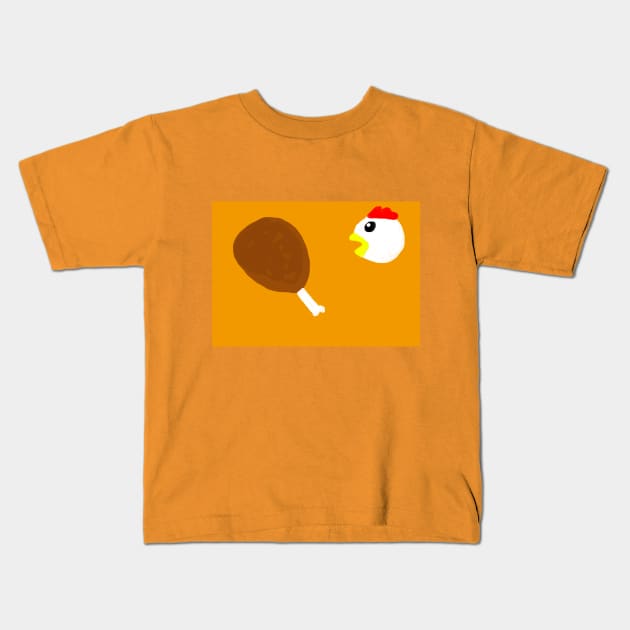 Chicken wing shirt Kids T-Shirt by KetchupQueen